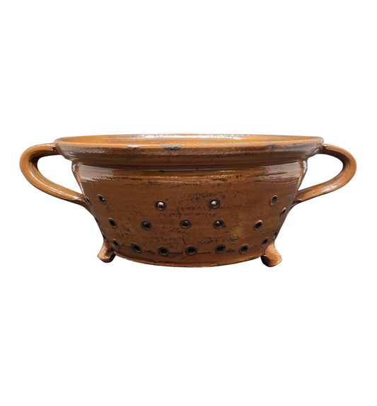 Antique French Terracotta Strainer (0JL01L)