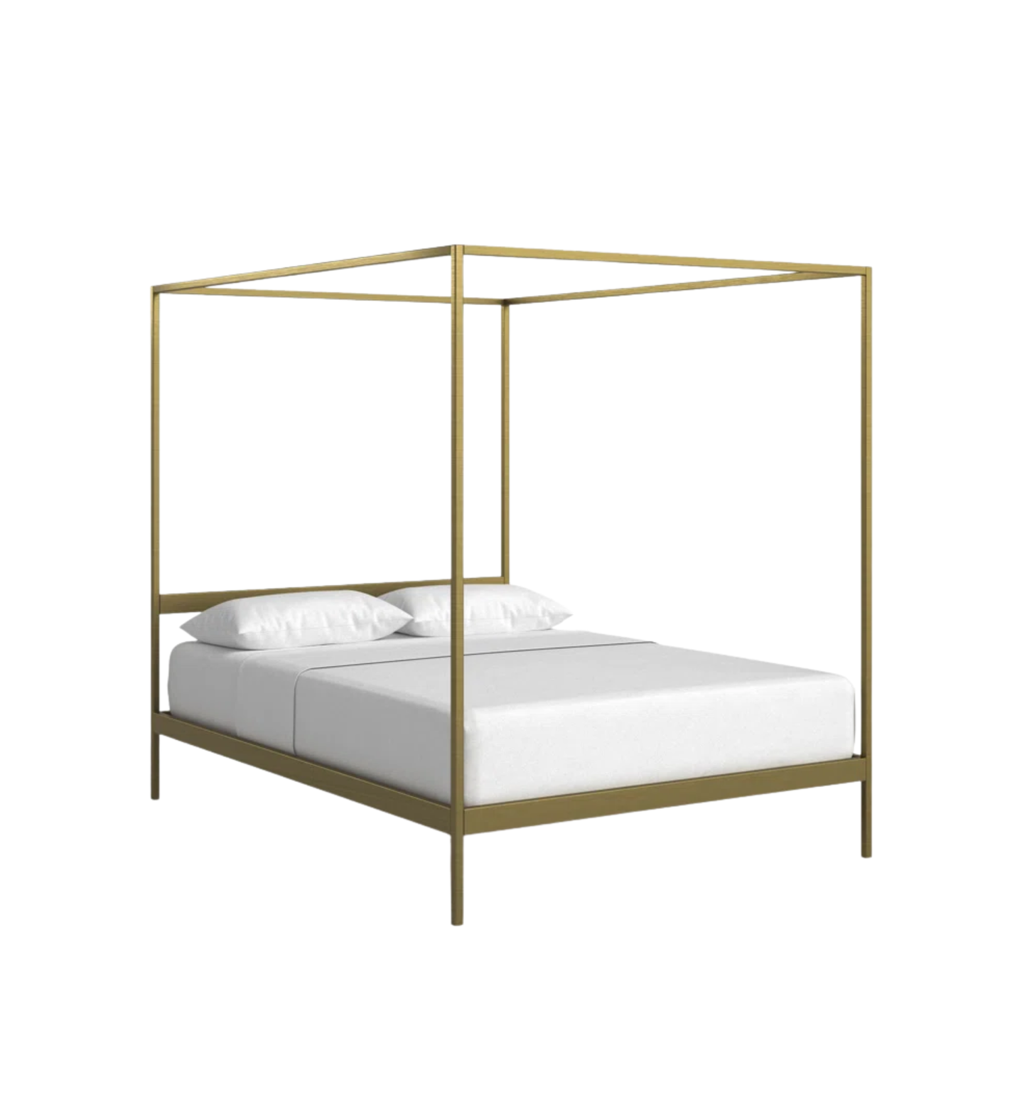 Aston Burnished Brass Queen Canopy Bed (0MK002)
