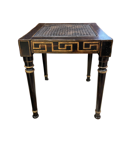 Greek Key Regency Bench/Table with Caned Top (0QO00K)