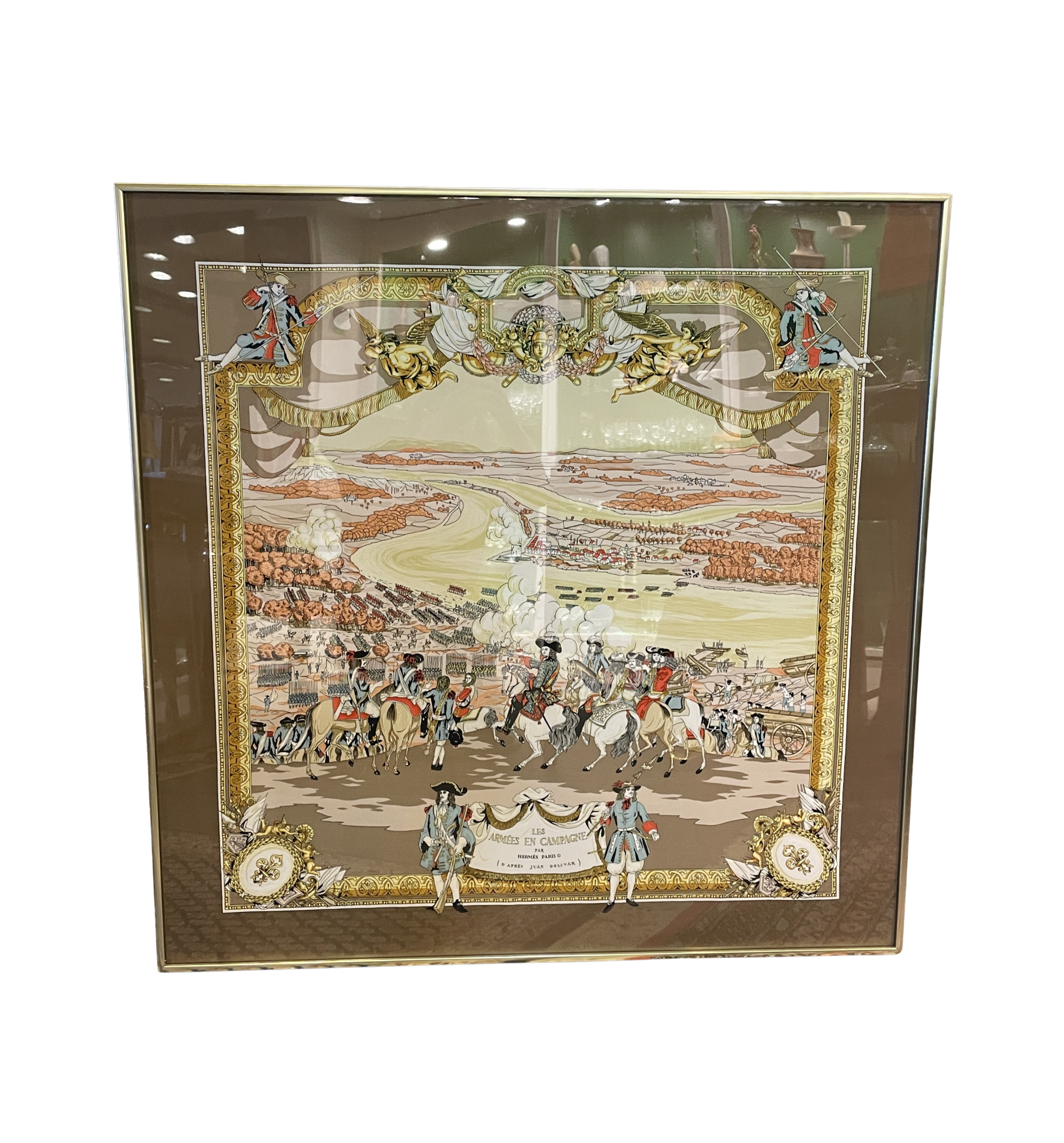 Hermes Framed Scarf 