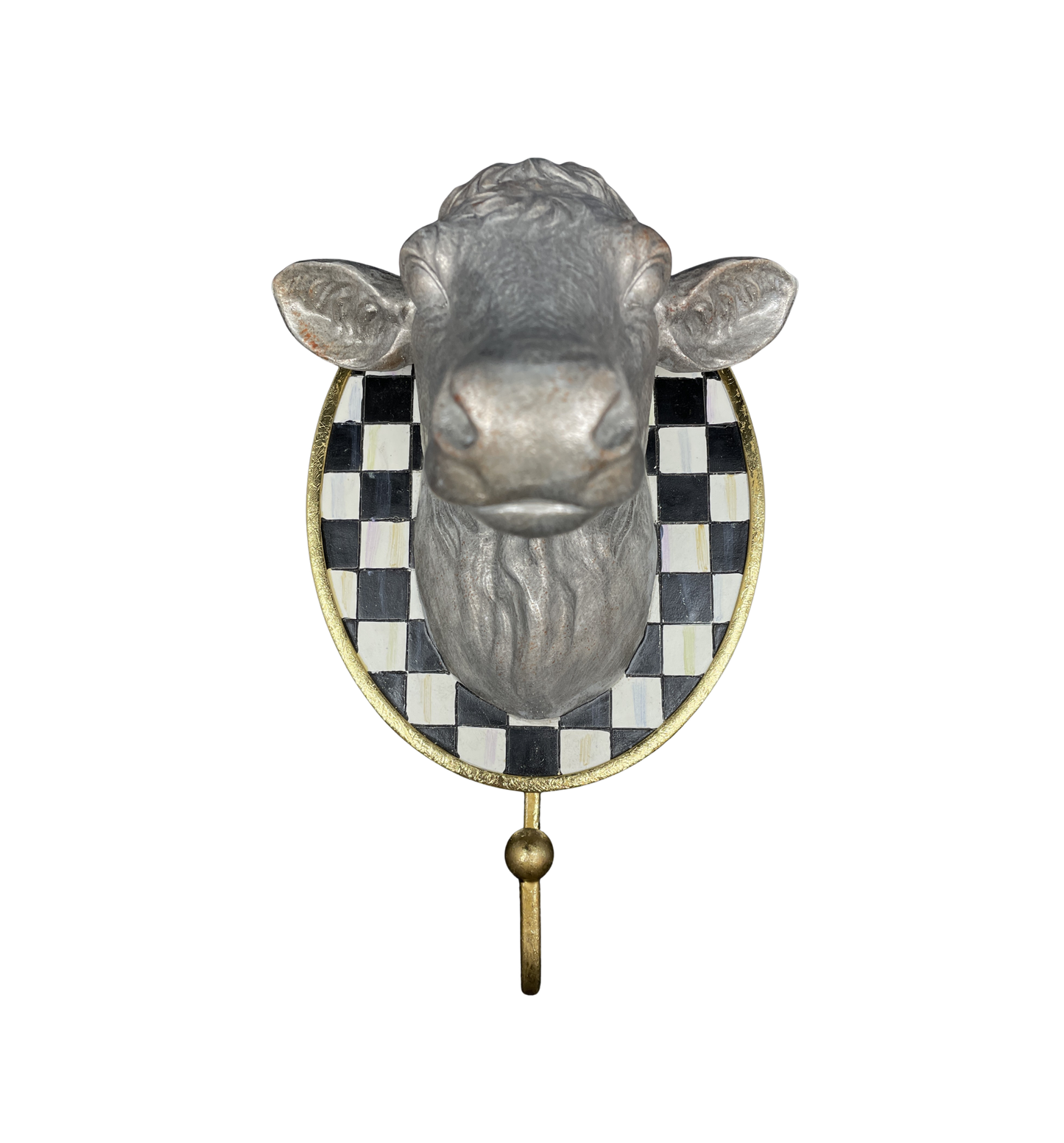 Mackenzie-Childs Courtly Check Cow Hook (0OO005)