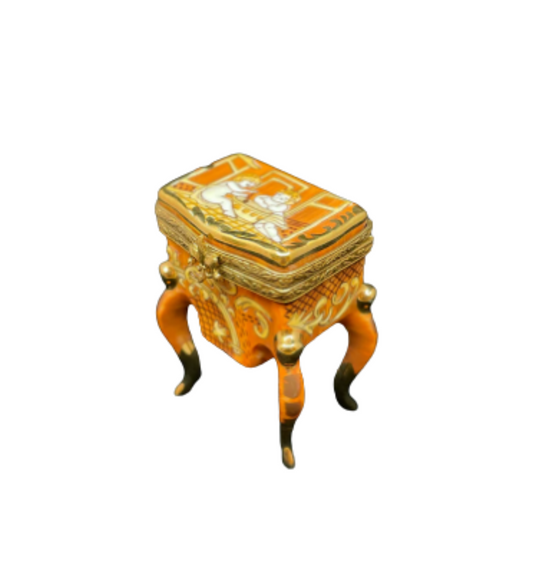 Limoges French Louis End Table Trinket Box (03002M)