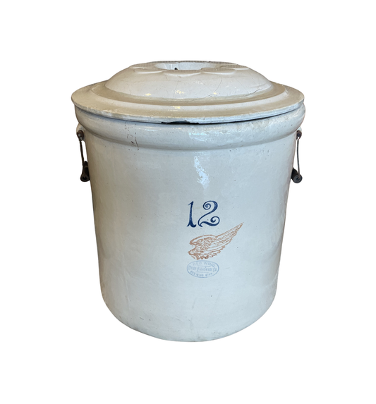 Redwing 12 gallon Crock with Tulip Top, missing bail (0JL02U)