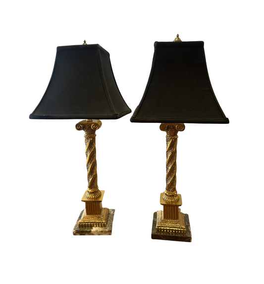 Pair Frederick Cooper Neoclassical Column Lamps (0MJ00D)
