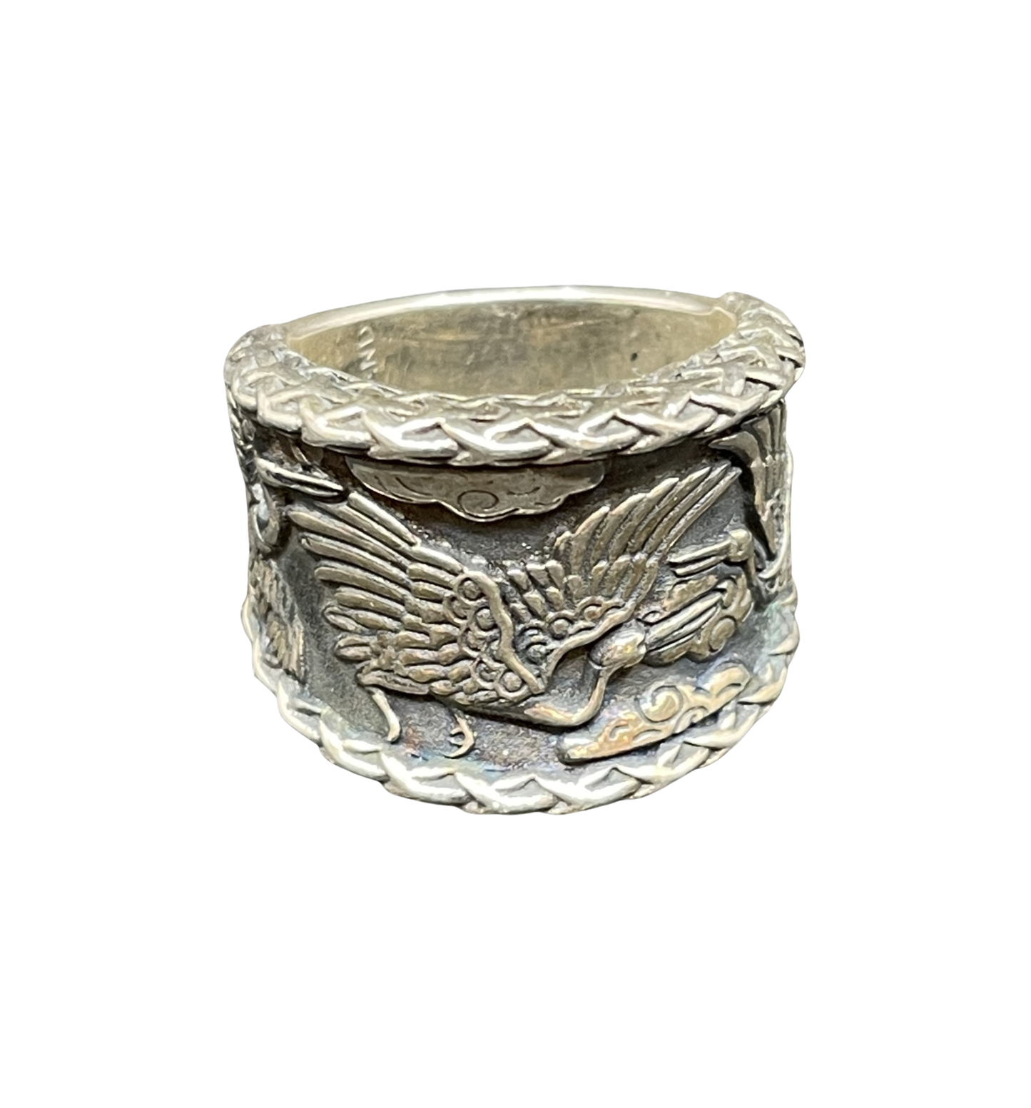 Jai Sterling Ring with Cranes (014017)