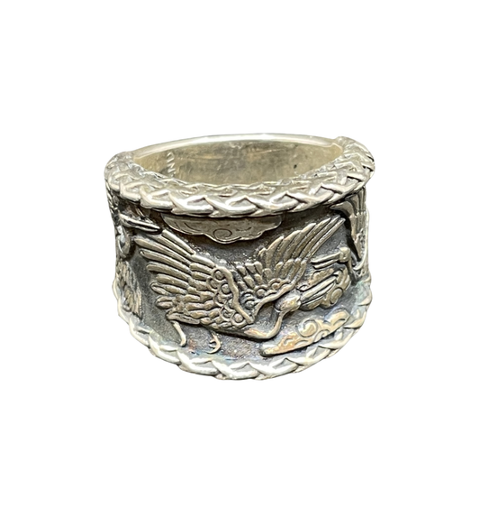 Jai Sterling Ring with Cranes (014017)