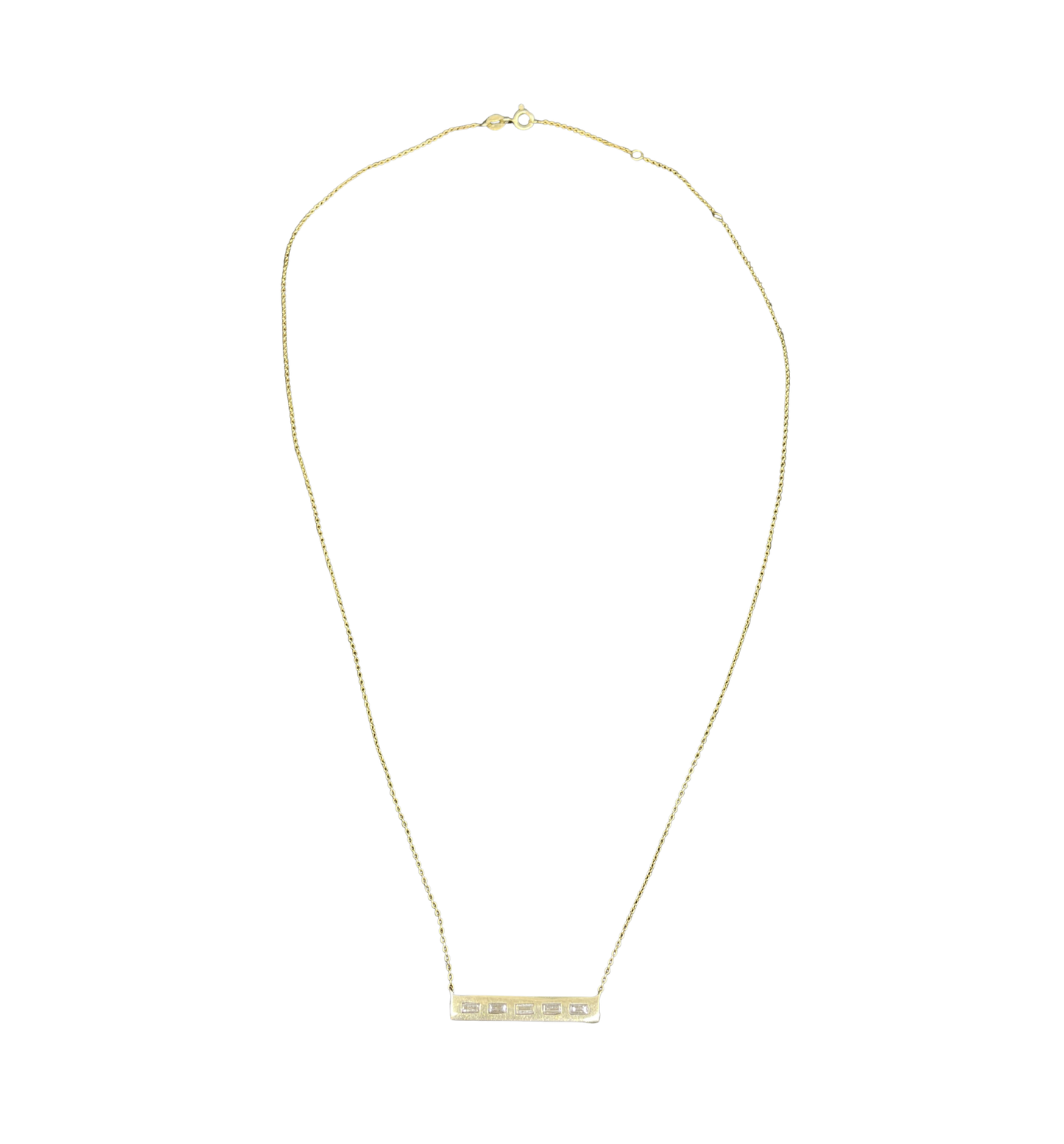 Kallati Baguette Bar Necklace (01401G)