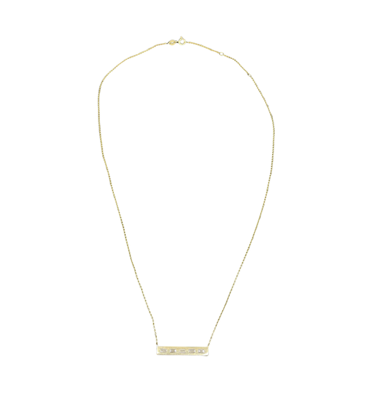 Kallati Baguette Bar Necklace (01401G)
