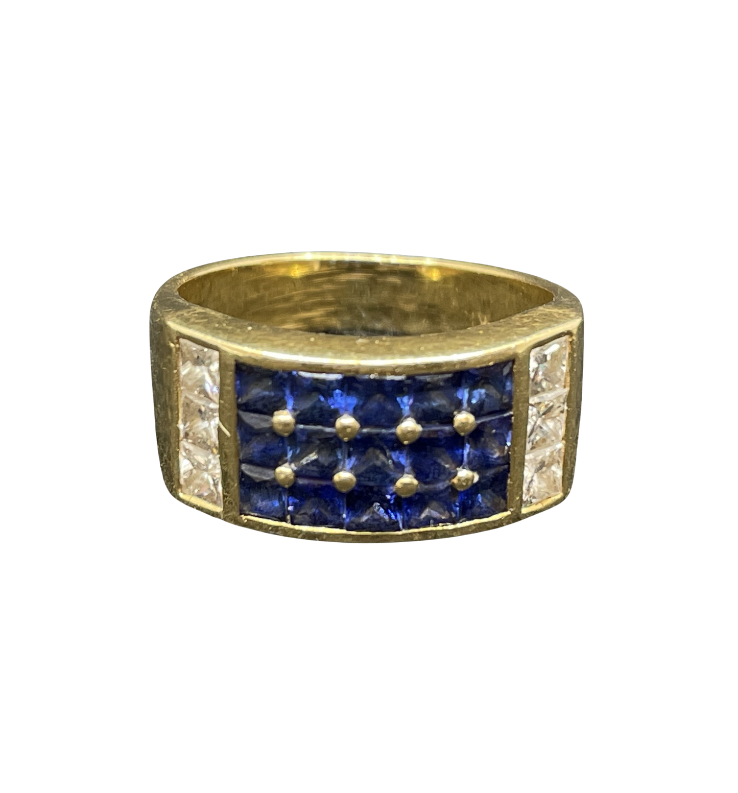 Sapphire and Diamond in 14K Ring (01401J)