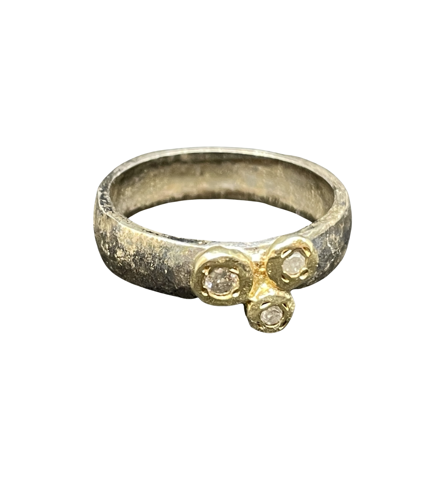 Sundance Three Stone Diamond and Sterling Ring (01400Z)