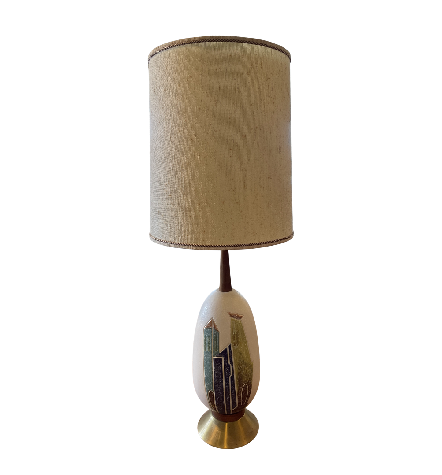 Brutalist Mid Century Glazed Lamp (0OV003)