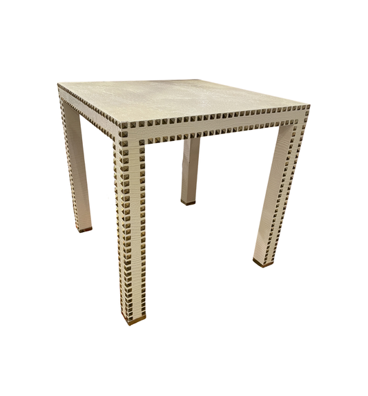 Wildwood Alligator and Studded End Table AS IS (0JC00L)