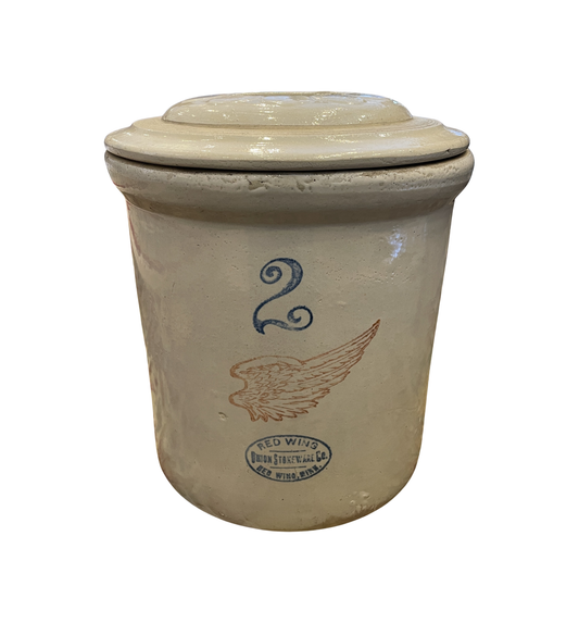 Redwing #2 Gallon Crock with Tulip Top, no bail (0NV002)