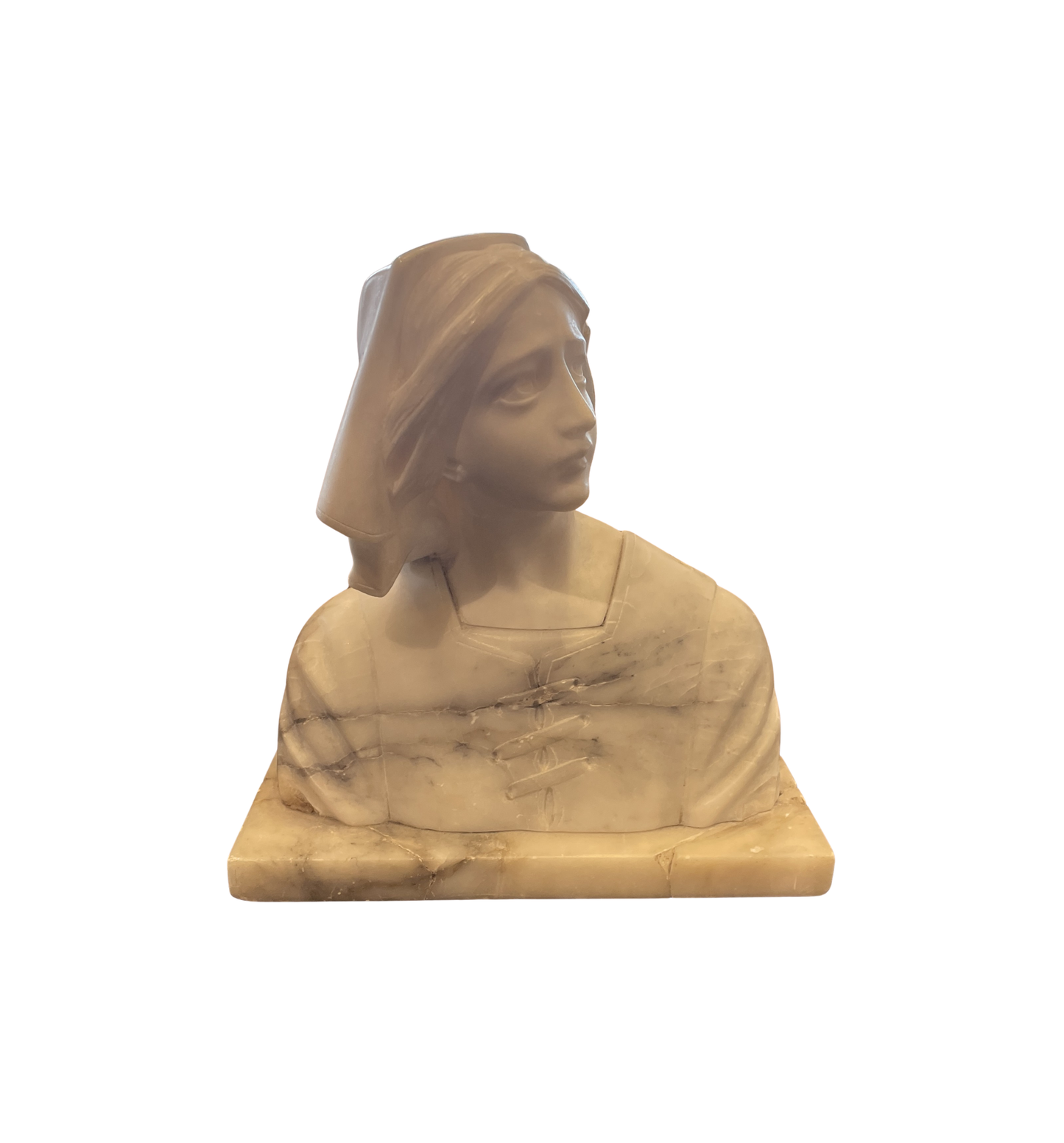 Joan of Arc Alabaster Sculpture, As Is, 1920s (0I8001)