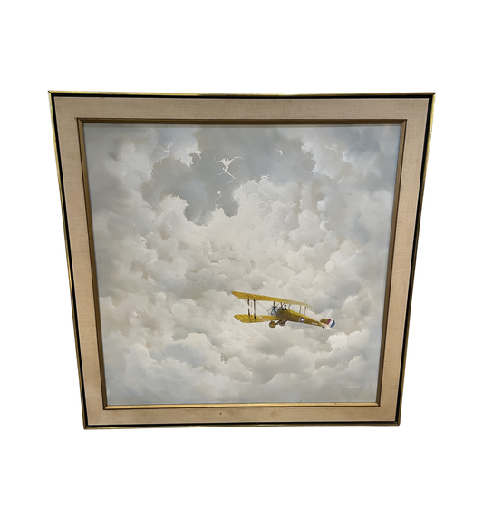 Al Devens Oil on Canvas, Bi-Plane, 1970s (0MD004)