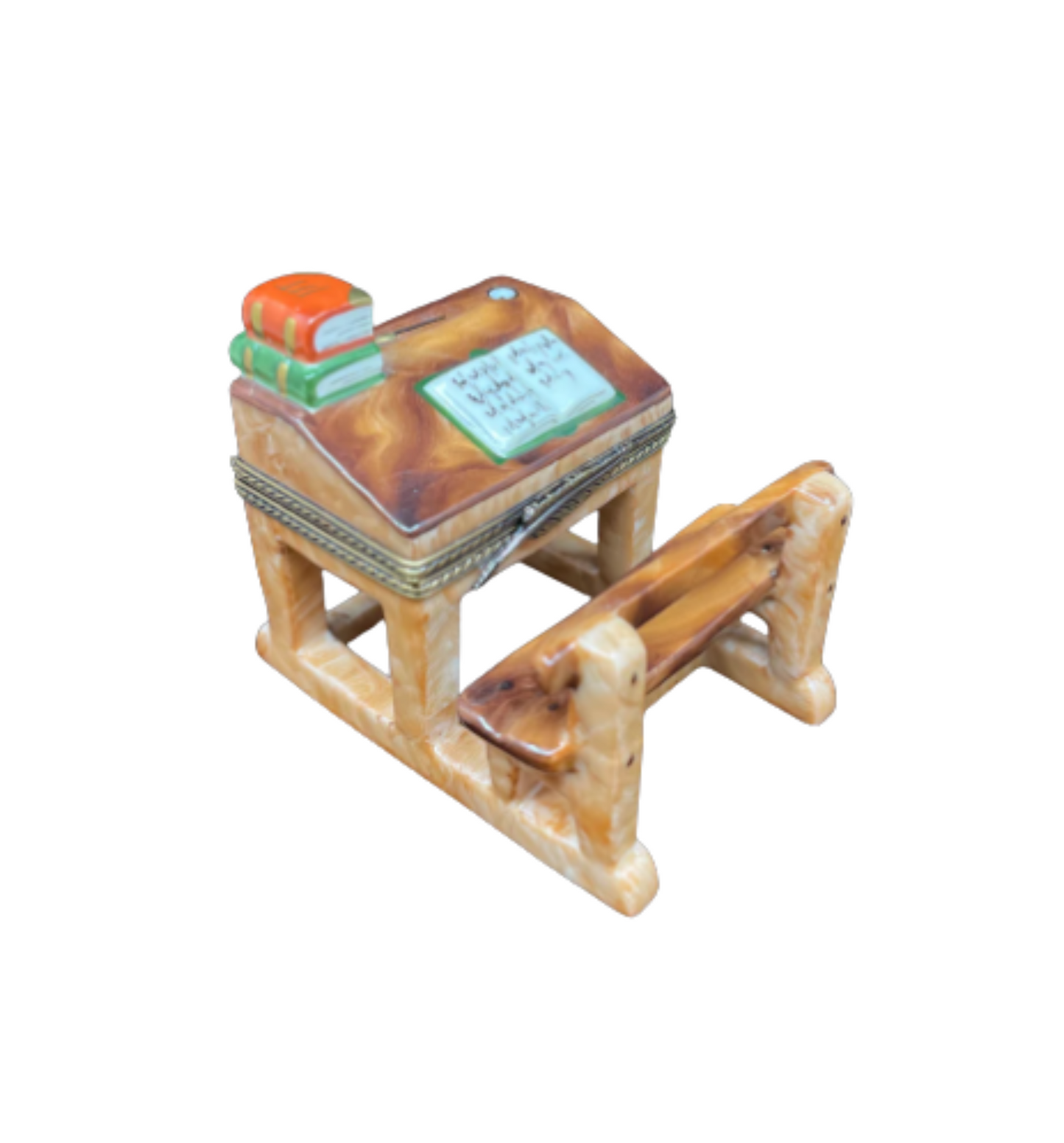 Limoges School Desk Trinket Box (030024)