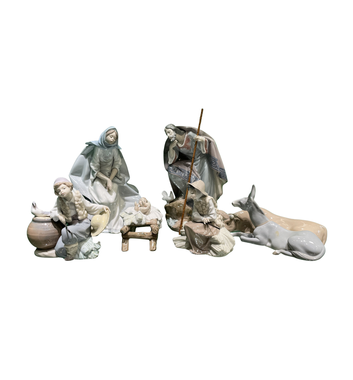 Lladro 1990s Nativity, 6 pcs, RARE (00S009)