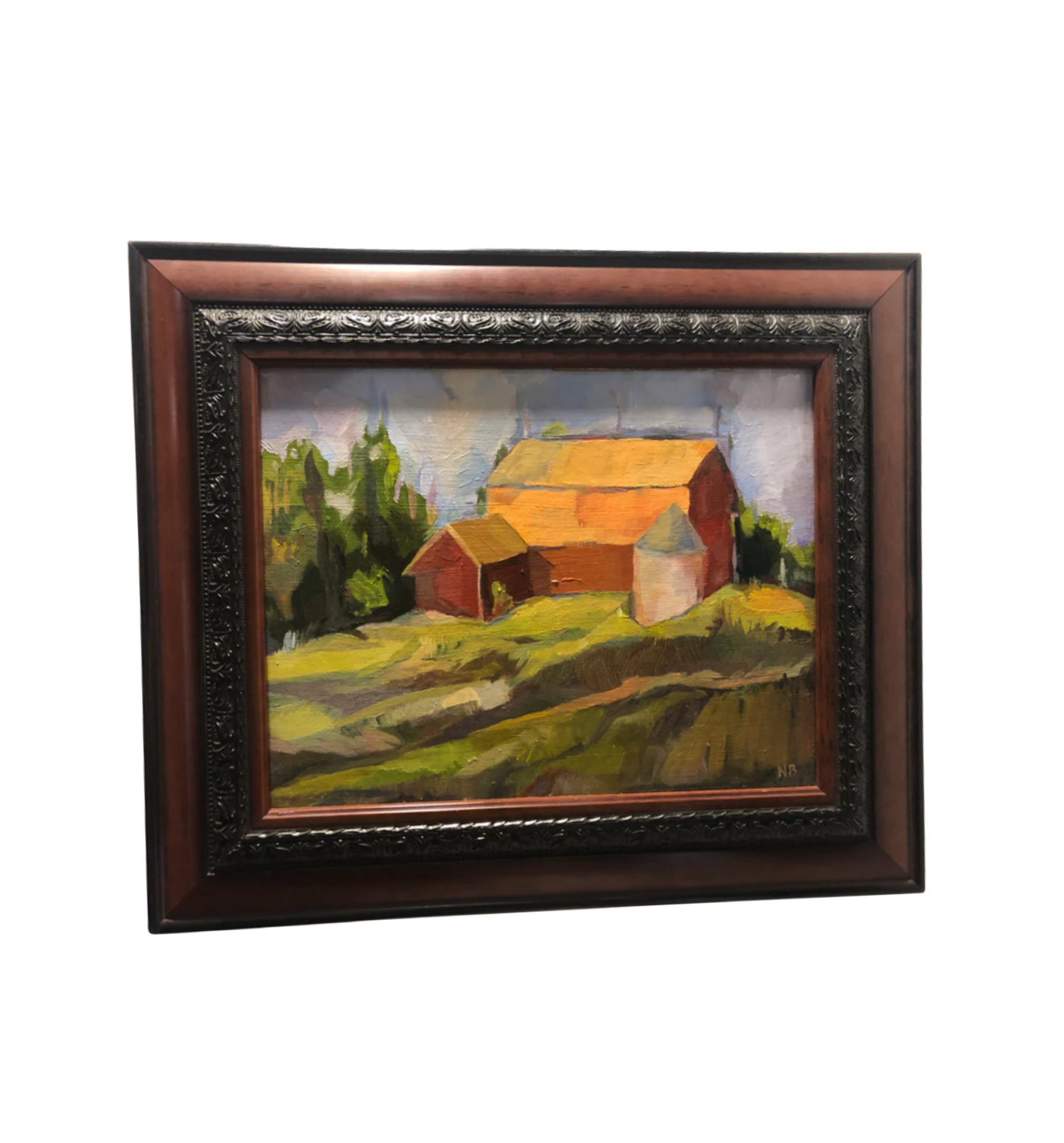 Nora Boedecker Farm Scene Oil On Canvas (20767)