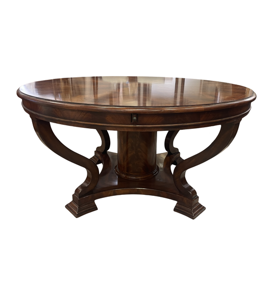 Hickory White "Kings Row" Round Dining Table, 59" (0KW002)