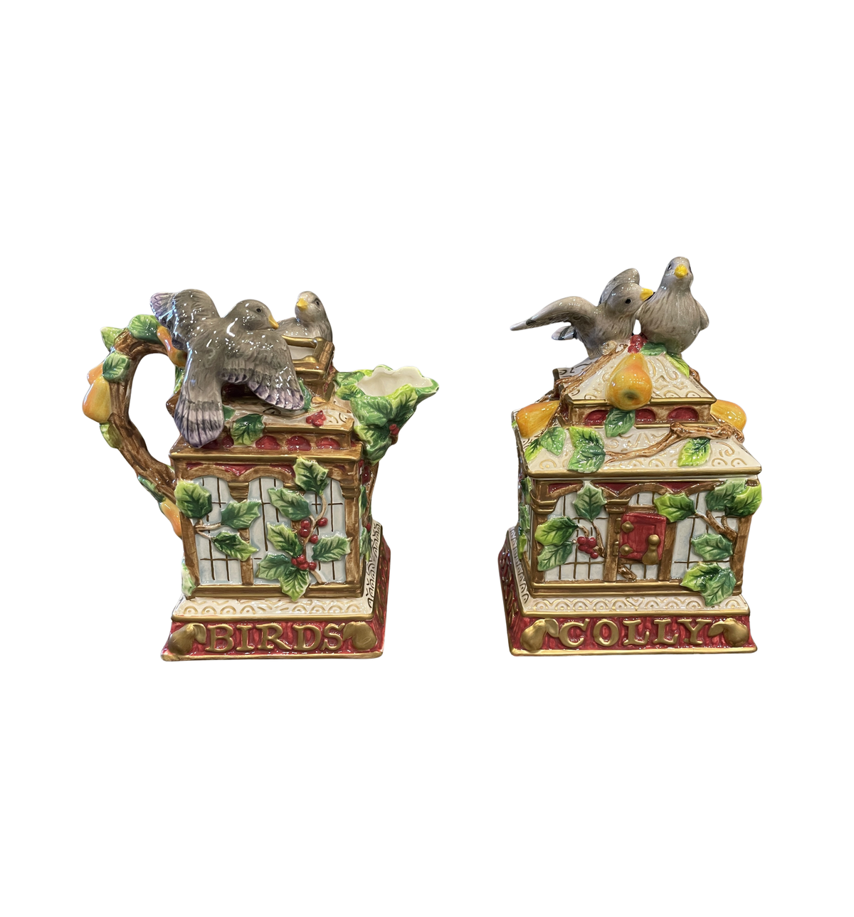 Fitz and Floyd 12 Days of Christmas 4 Calling "Colly" Birds (0Q7005)