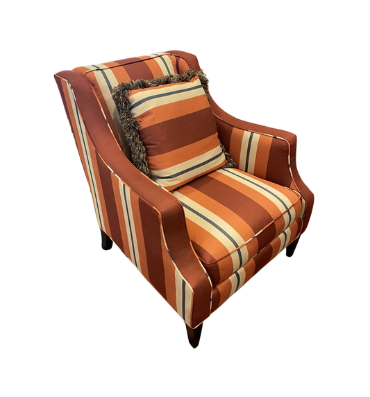 Striped Channel Arm Lounge Chair (Two available 0LP006 and 0LP007)