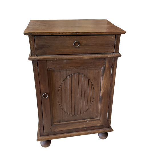 Small Reclaimed Wood Cabinet with Door and Drawer (0PQ004)