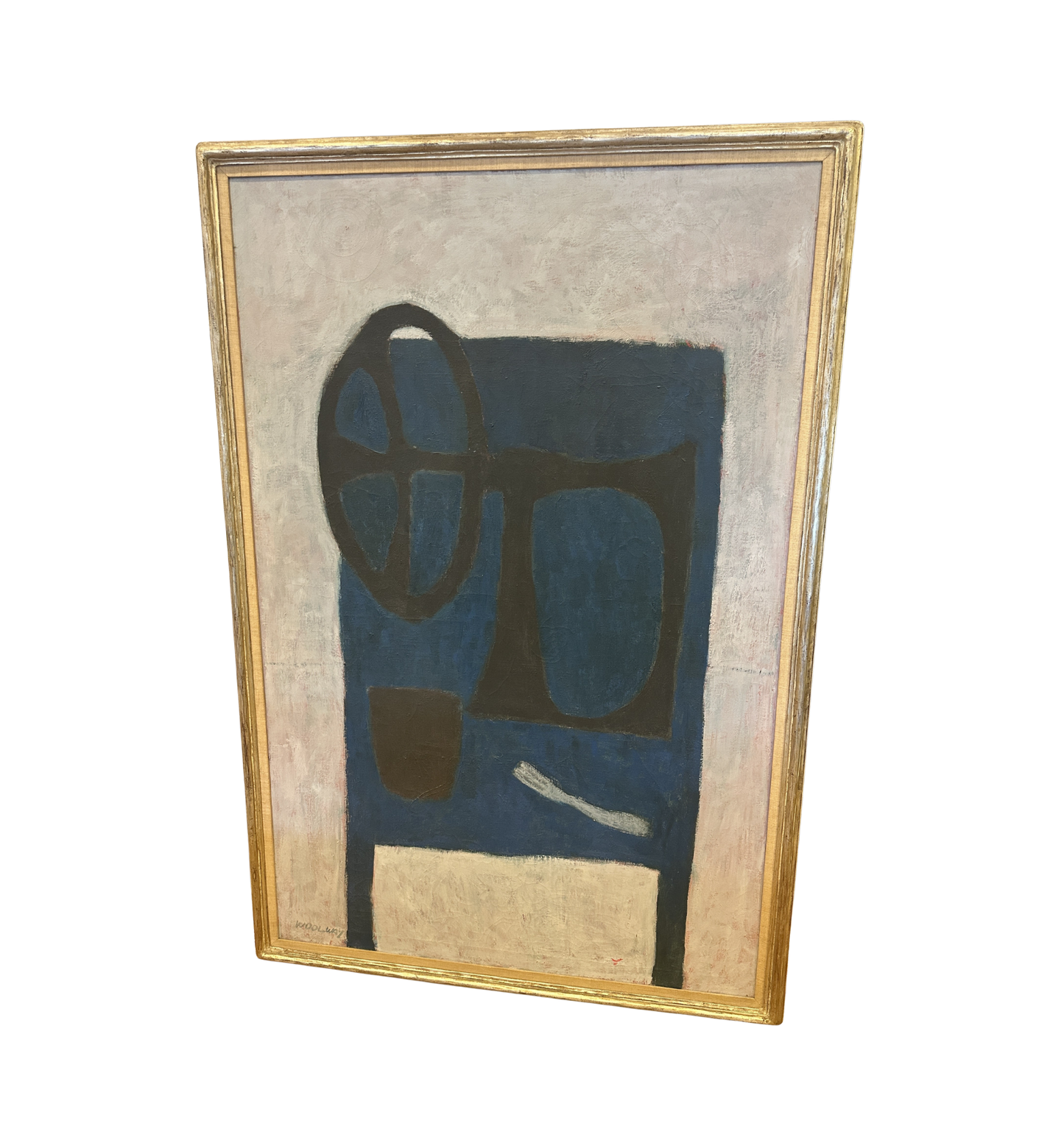 Billy Woolway Midcentury Abstract on Canvas, Acrylic (0NJ001)