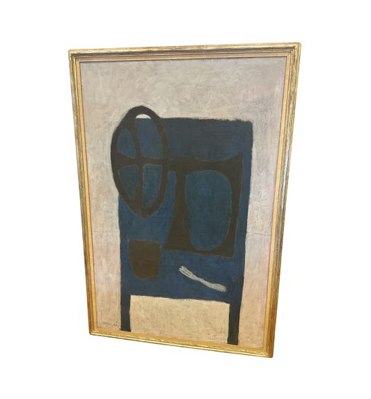 Billy Woolway Midcentury Abstract on Canvas, Acrylic (0NJ001)