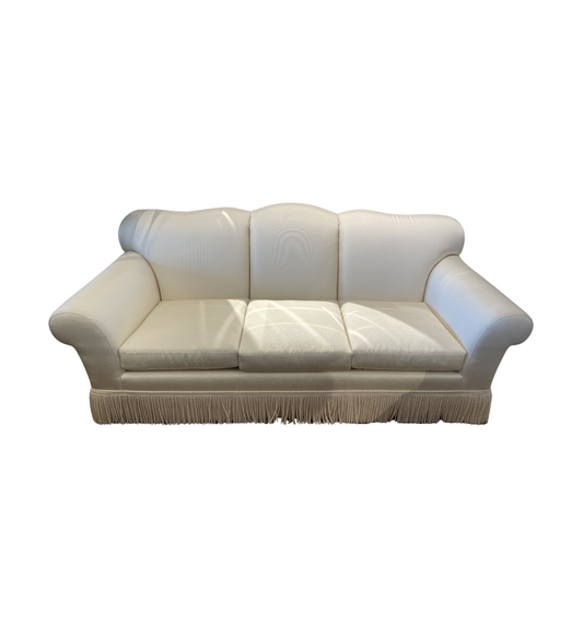 Bespoke Silk Cord Sofa with Bullion Fringe, AS IS (0OT00H)