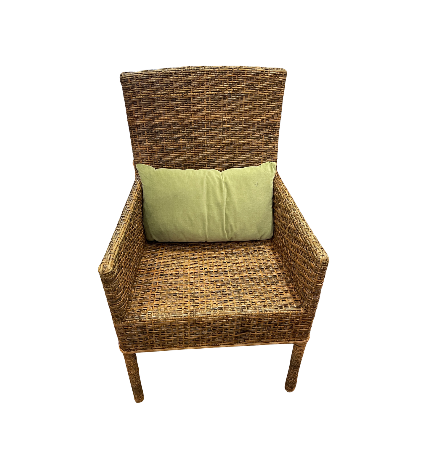 Rushed Arm Chair with Green Lumbar Pillow AS IS (0NX008)