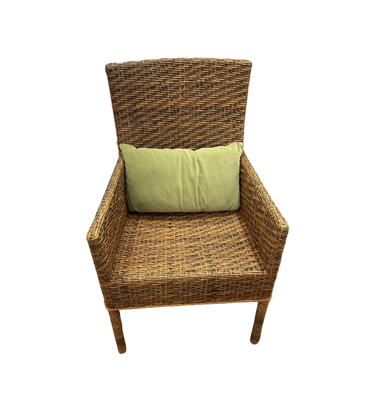 Rushed Arm Chair with Green Lumbar Pillow AS IS (0NX008)
