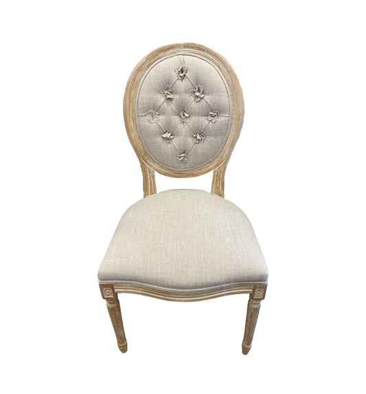 Oval Back Linen Chair (Two available 0N5007 and 0N5008)