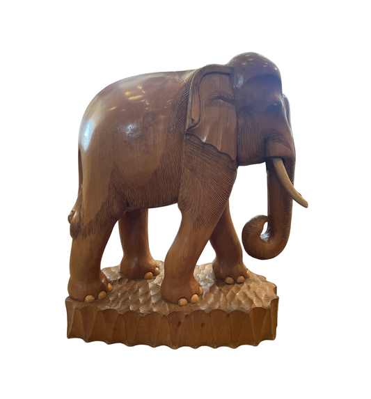 Monumental Carved Elephant Sculpture, AS IS (0LN001)