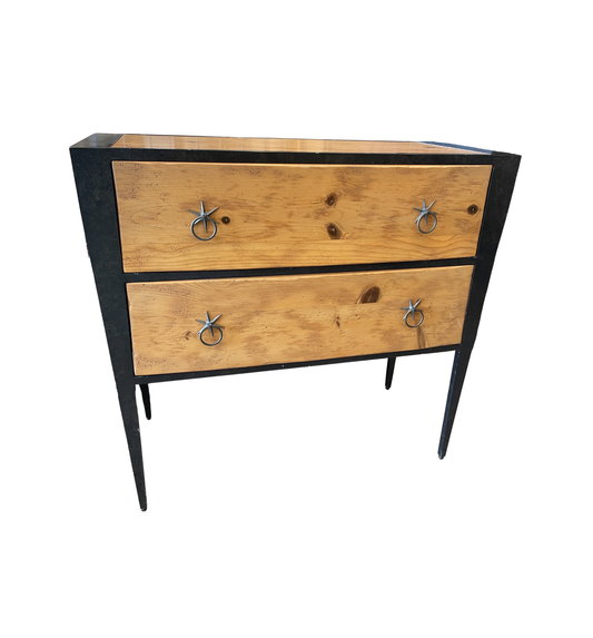 Milling Road Two Drawer Chest with Star Pulls, AS IS (0ED00B)