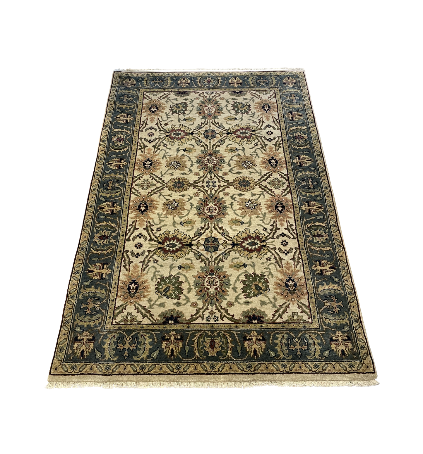Wool Samad Rug, Ivory and Slate (4'1 x6'2)(0NM004)