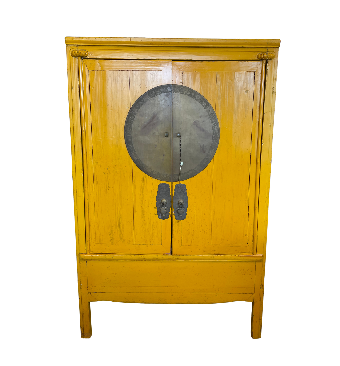 Antique Mustard Chinese Wedding Cabinet AS IS (0A900P)