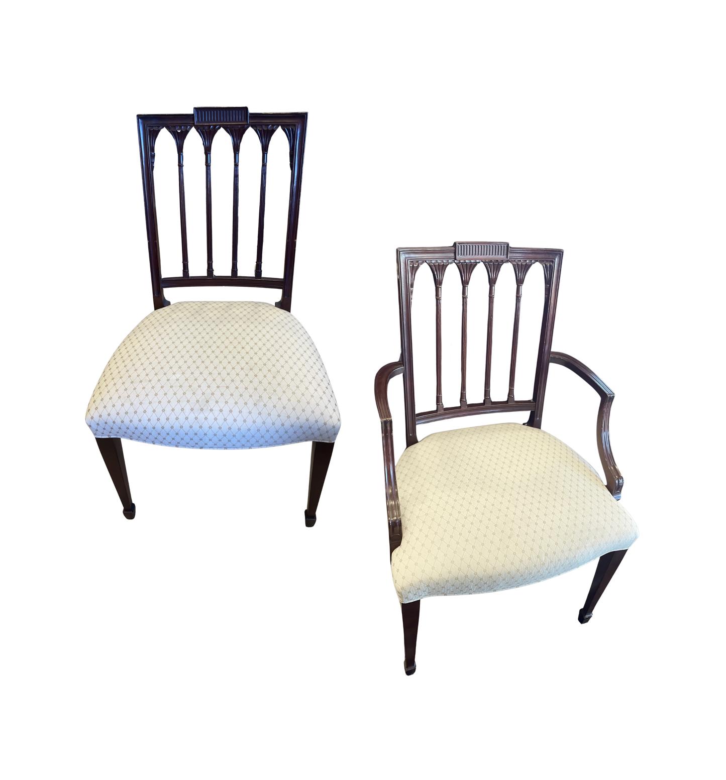 Baker Historic Charleston Marley Dining Chairs, Set of 8 AS IS (0OX002)