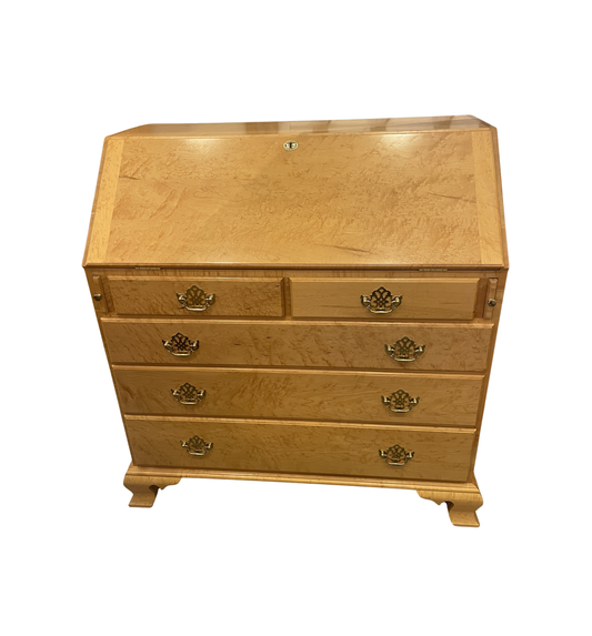 Birdseye Maple Drop Front Secretary Desk by Lester Yoder (0PV002)