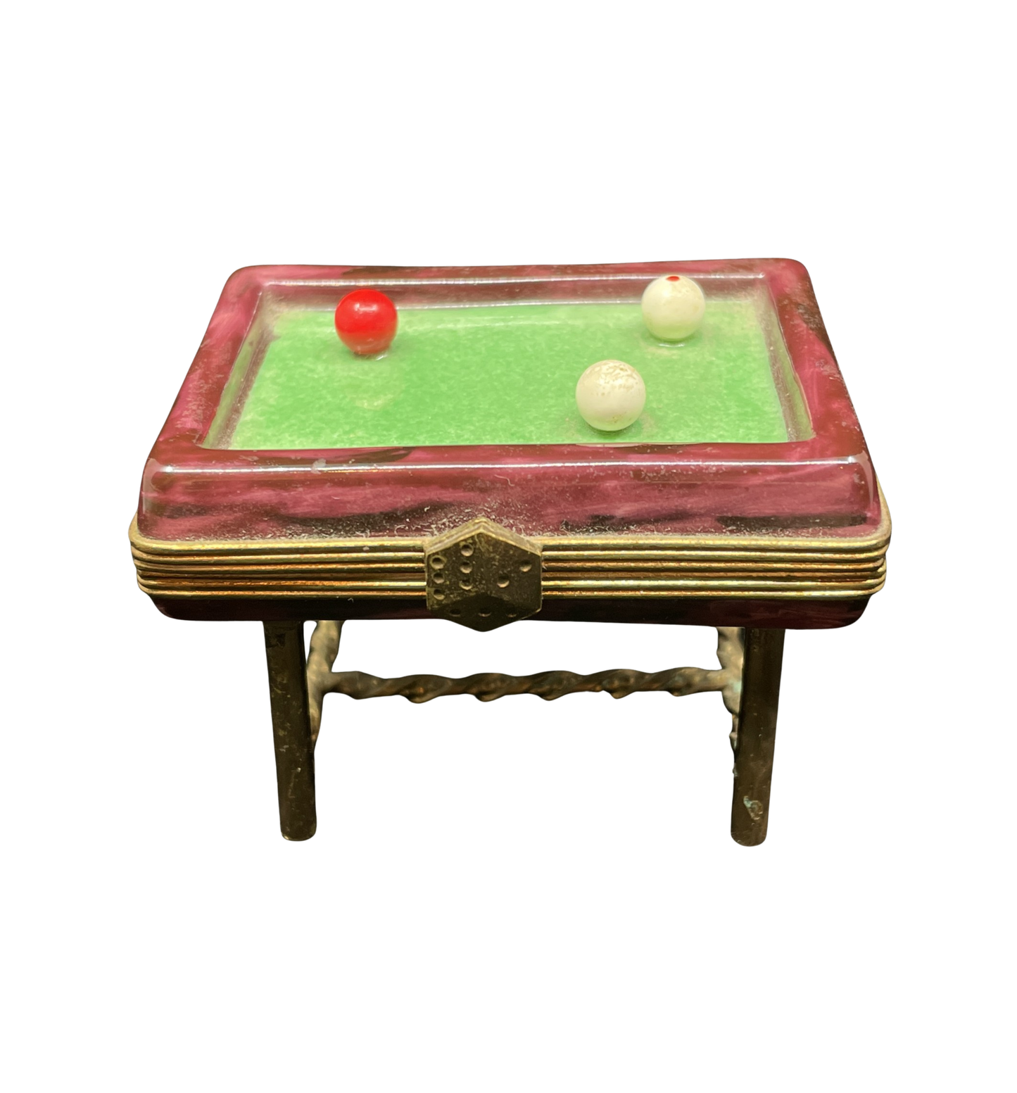 Limoges Trinket Box, Pool Table (0IT002)