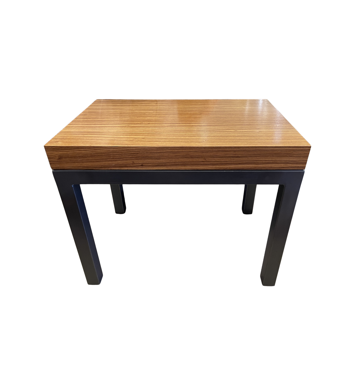 Macassar Ebony and Iron End Table, AS IS (01B035)