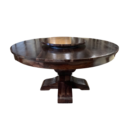 Sierra Living Concepts Missouri Traditional 60" Round Dining Table with Lazy Susan (0MH001)