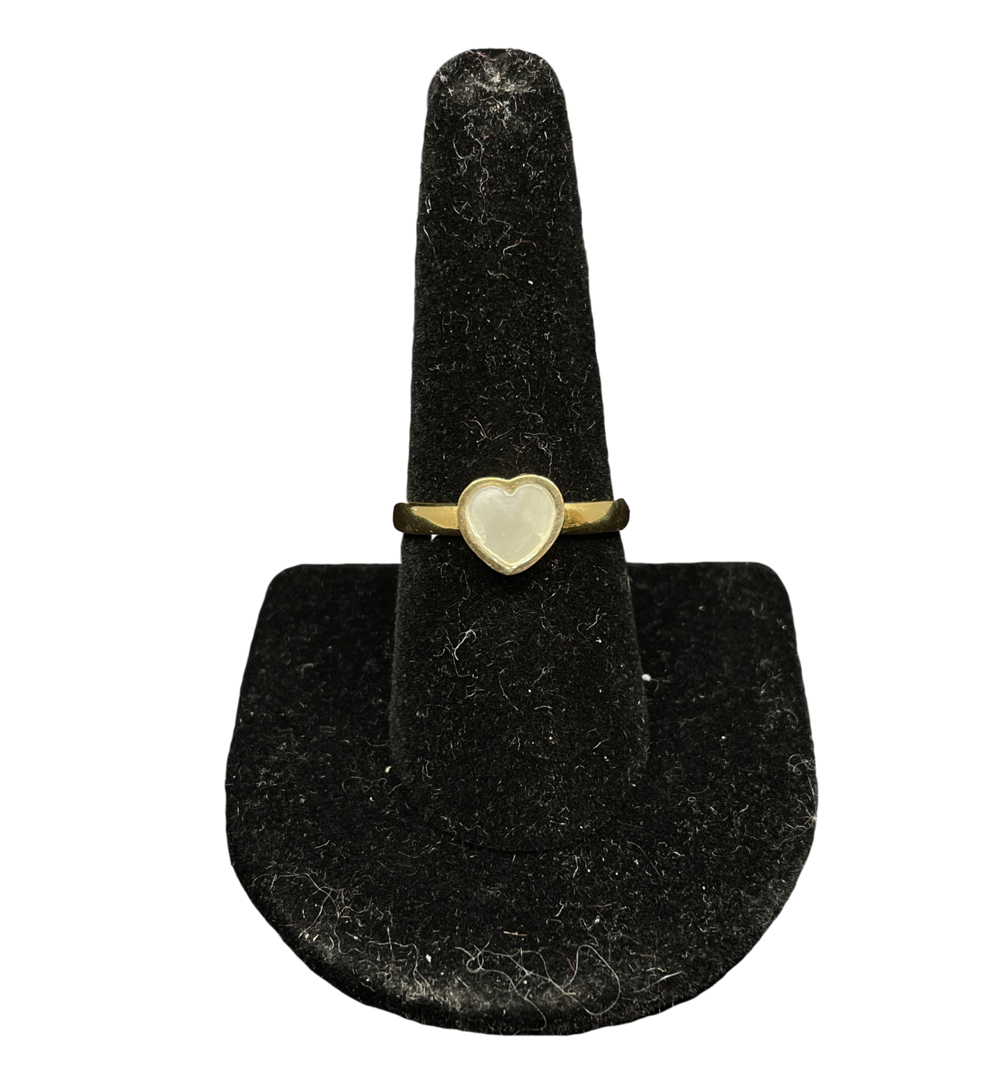 Mother of Pearl Heart Ring (sterling and 14K) (0KA00H)