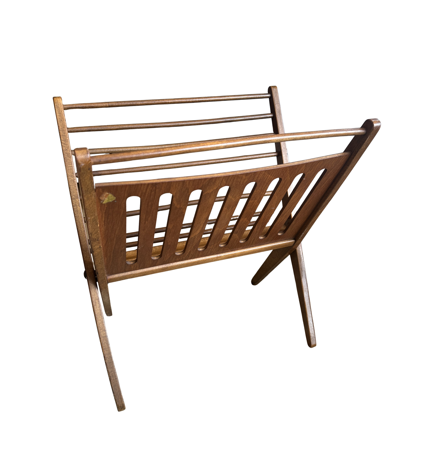 Navco Yugoslovia Folding Teak Magazine Rack (0NG008)