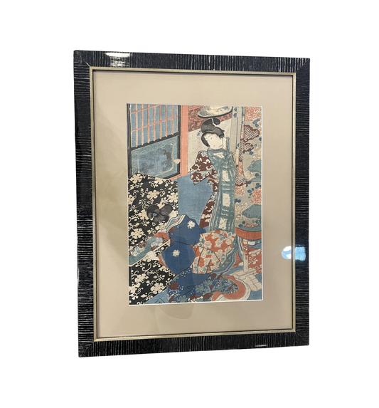 Utagawa Kunisada Japanese Block Print, stamped in lower right, AS IS (0A5007)