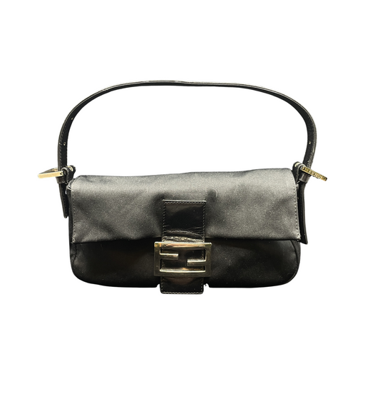 Fendi Vintage Fabric Mamma Baguette with Logo Clasp (0D300E)