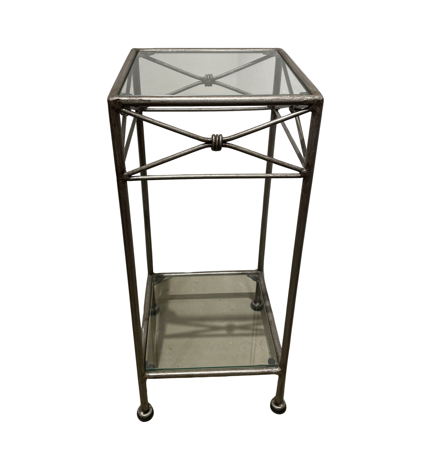 Metal Plant Stand with Glass Inserts, small (0L700I)