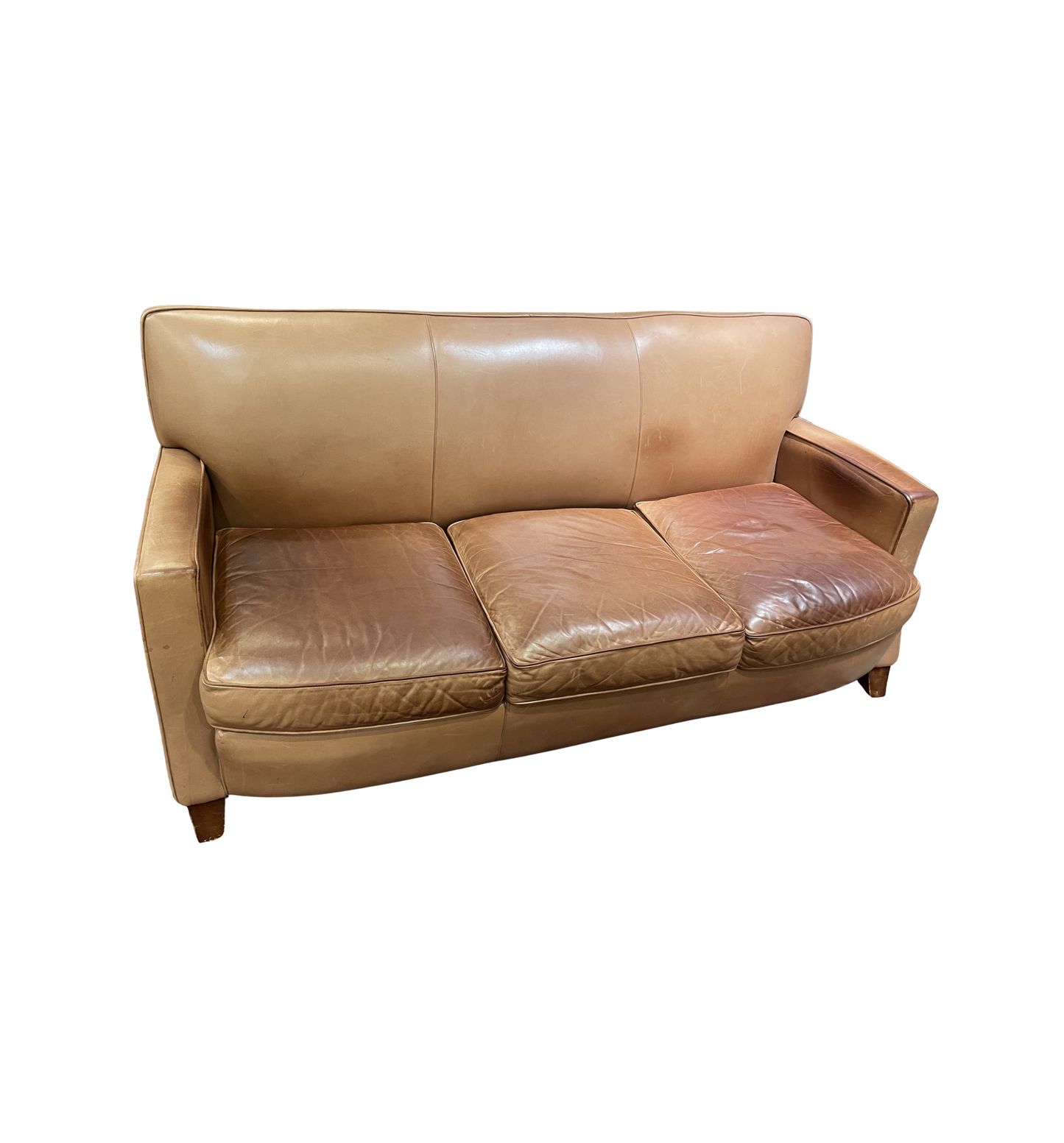 American Leather Studio Tight-back Sofa, AS IS (0JS002)
