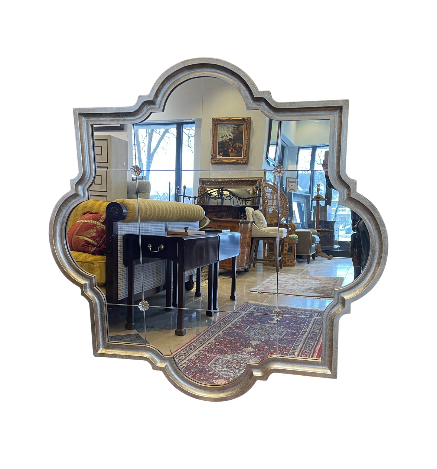 Ogee shaped Mirror in Mixed Metal (0KF00E)