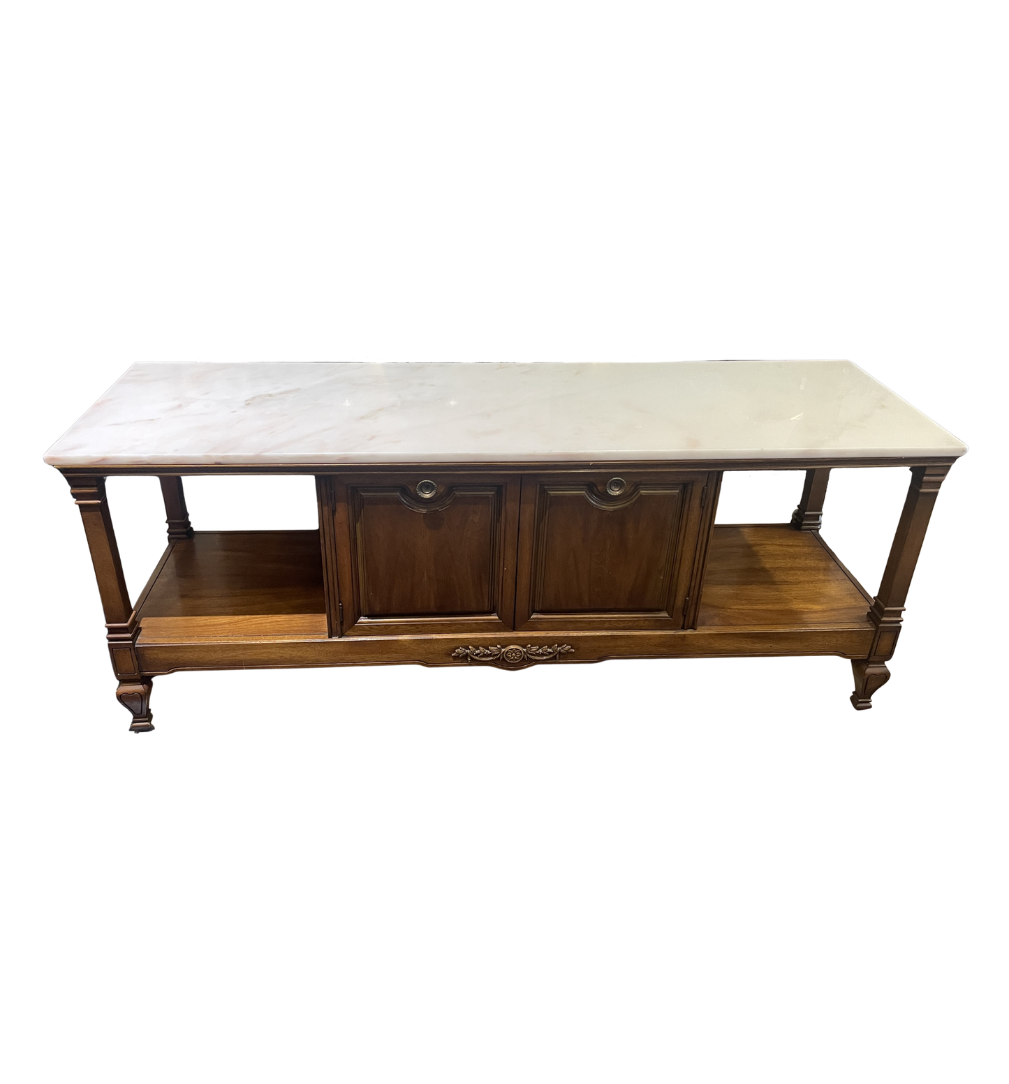 Vintage Marble Top Console (0JW006)