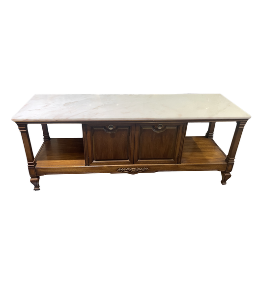 Vintage Marble Top Console (0JW006)